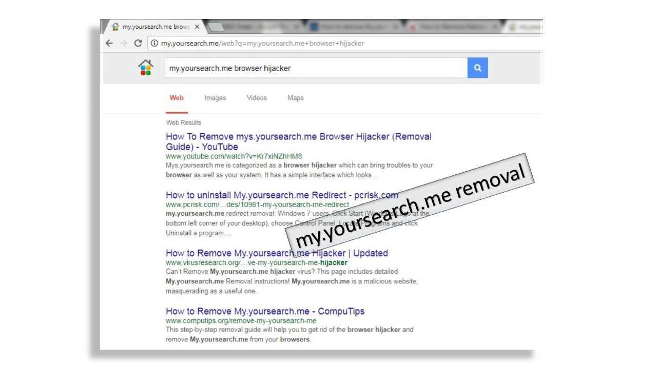 How To Remove My.yoursearch.me Browser Redirect virus